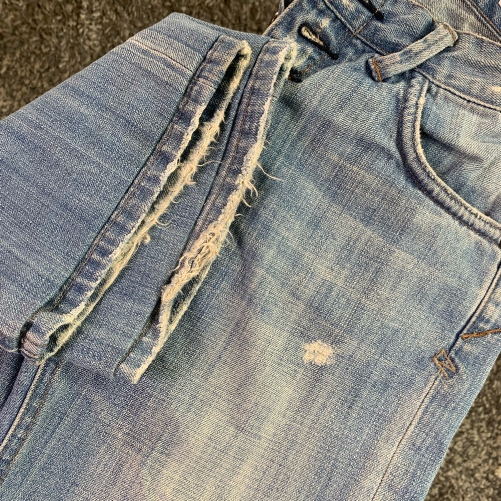 Japanese Brand Nix Jeans Distressed Relaxed Fit Jeans, 30x29